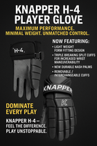BALL HOCKEY GLOVES | H-4 GLOVES | KNAPPER (Black Out)